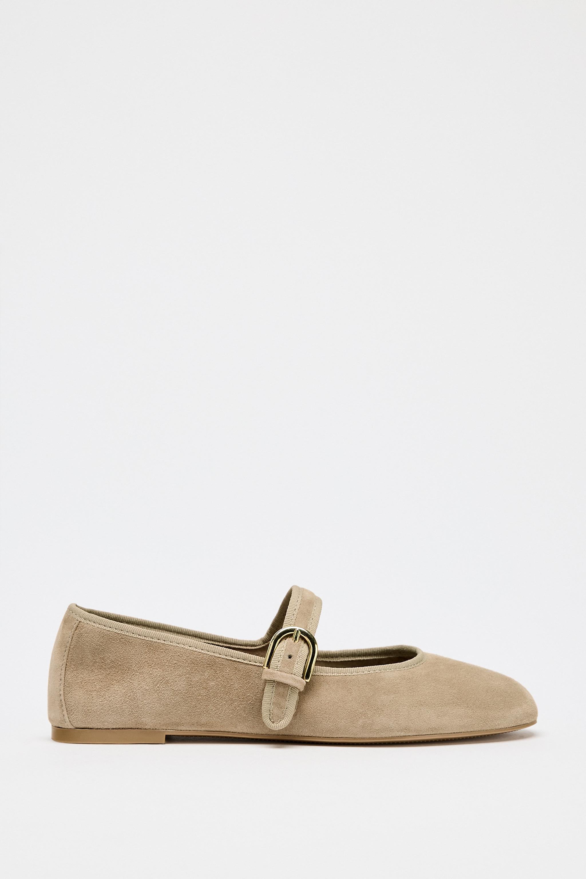 ZARA レディースシューズ　牛革　23CMダークブラウン ZARA - ZARA レザー シューズの通販 by xxx's shop｜ザラならラクマ