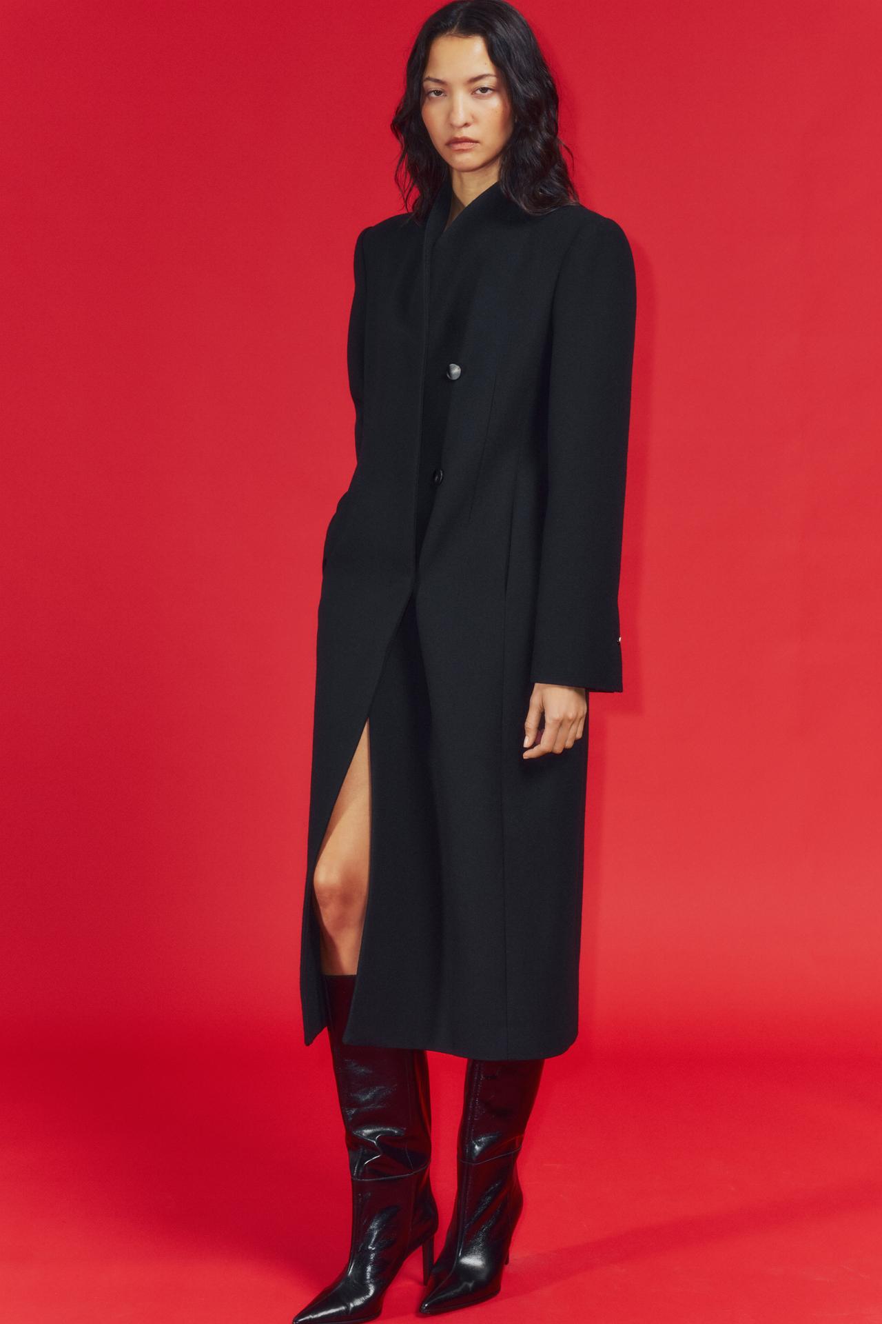 ZW COLLECTION FITTED COAT — Black