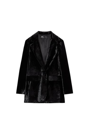 STRAIGHT VELVET BLAZER