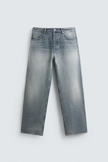 STRAIGHT FIT JEANS - Blue / Steel by Zara