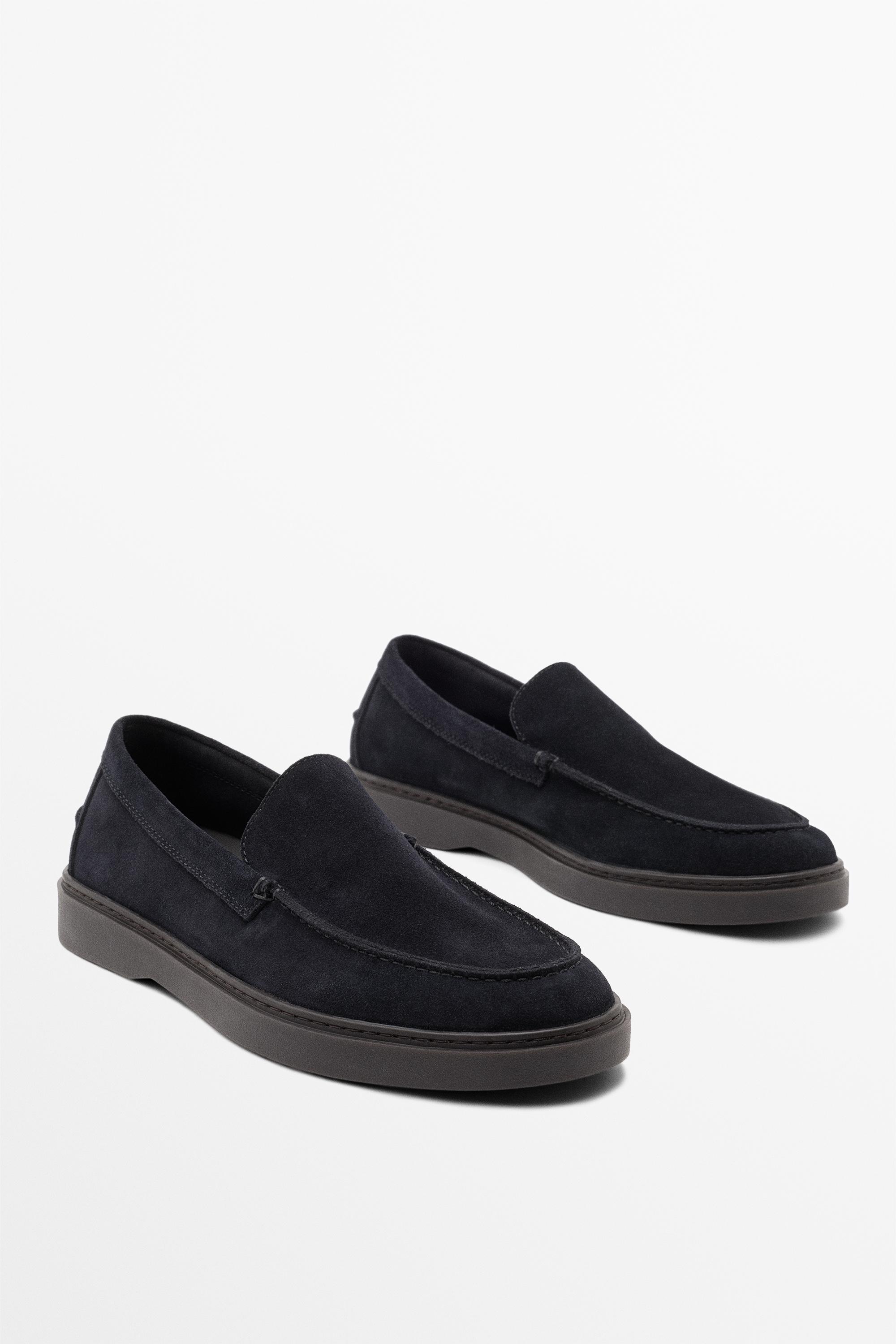 Mocassin en croûte de cuir