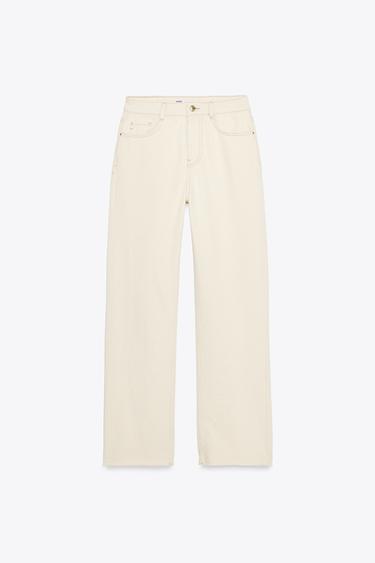 JEANS Z1975 RECTOS TIRO ALTO - Crudo de Zara