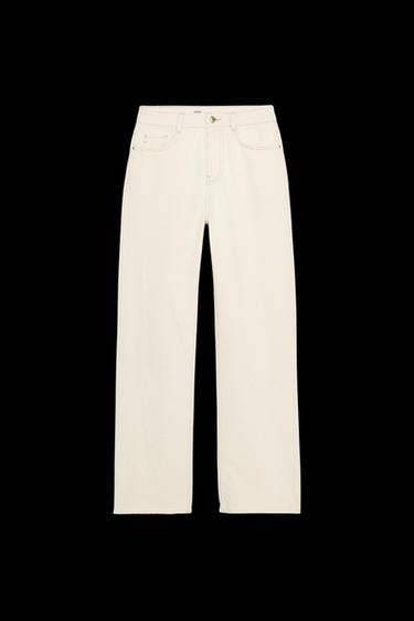 JEANS Z1975 STRAIGHT MIT HOHEM BUND - Cremefarben von Zara - Bild 0