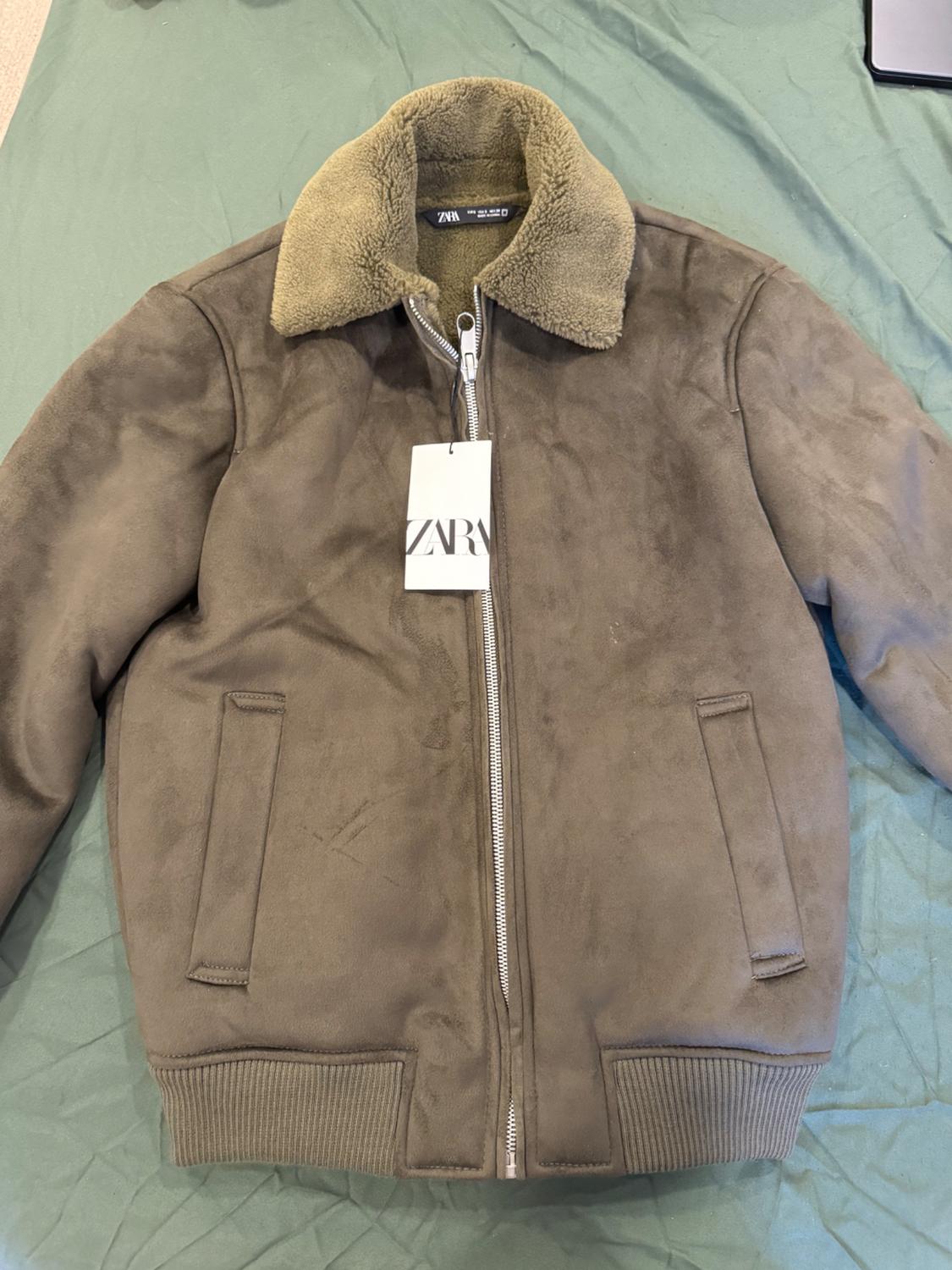 FAUX SUEDE CONTRAST JACKET