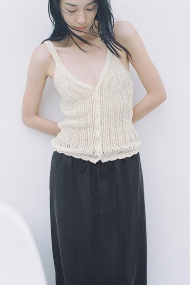 ニットタンクトップエクリュ0Zaraのニットタンクトップ - エクリュ - 画像 0