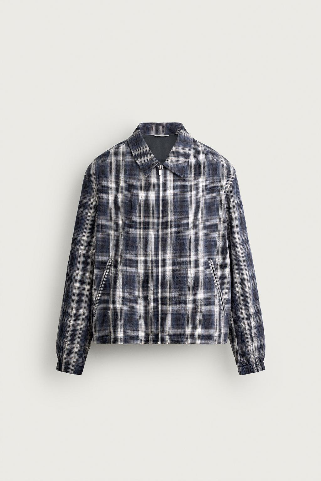 Relaxed Fit Plaid Jacket — Men's