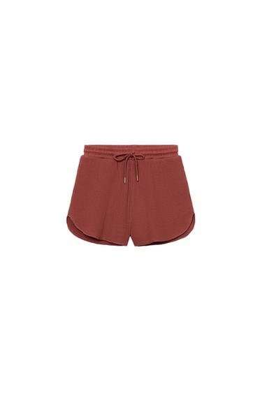 TEXTURED SHORTS - Brick by Zara