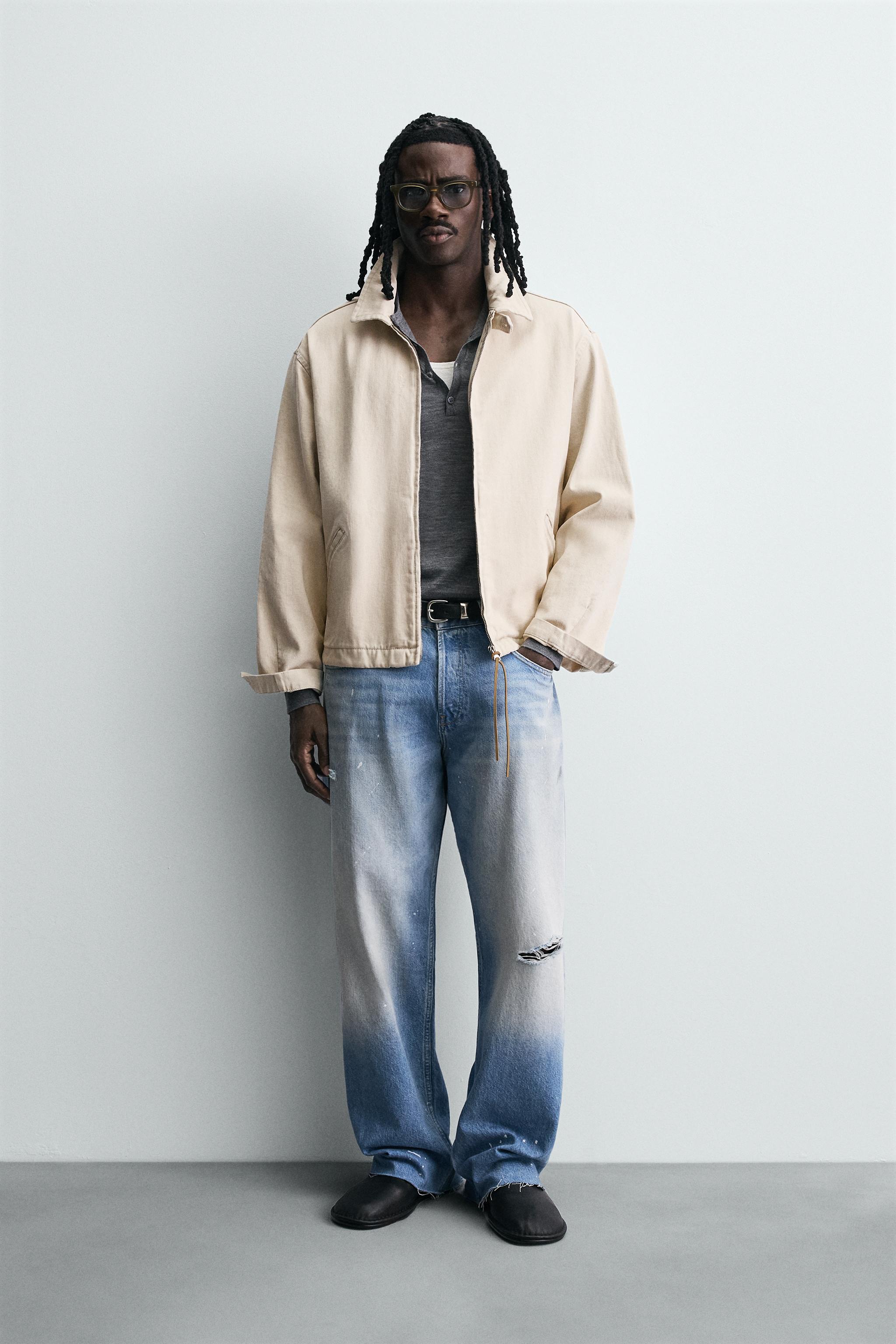 Denim Jacket Men Zara Giacca Jeans Uomo GIUBBOTTO DENIM LIMITED