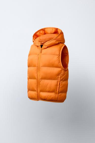 ULTRALIGHT WATER-REPELLENT GILET - Dark orange by Zara