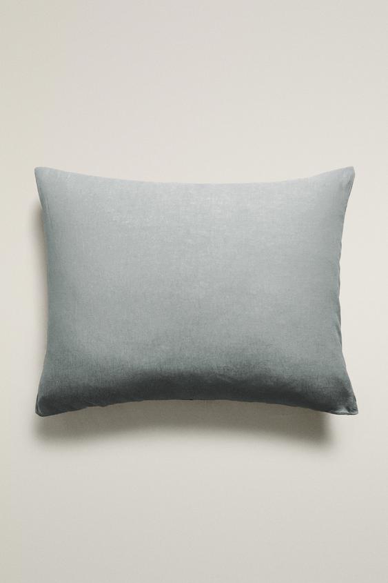 CAPA DE ALMOFADA DE LINHO XXL - Cinza / Azul da Zara - Imagem 0