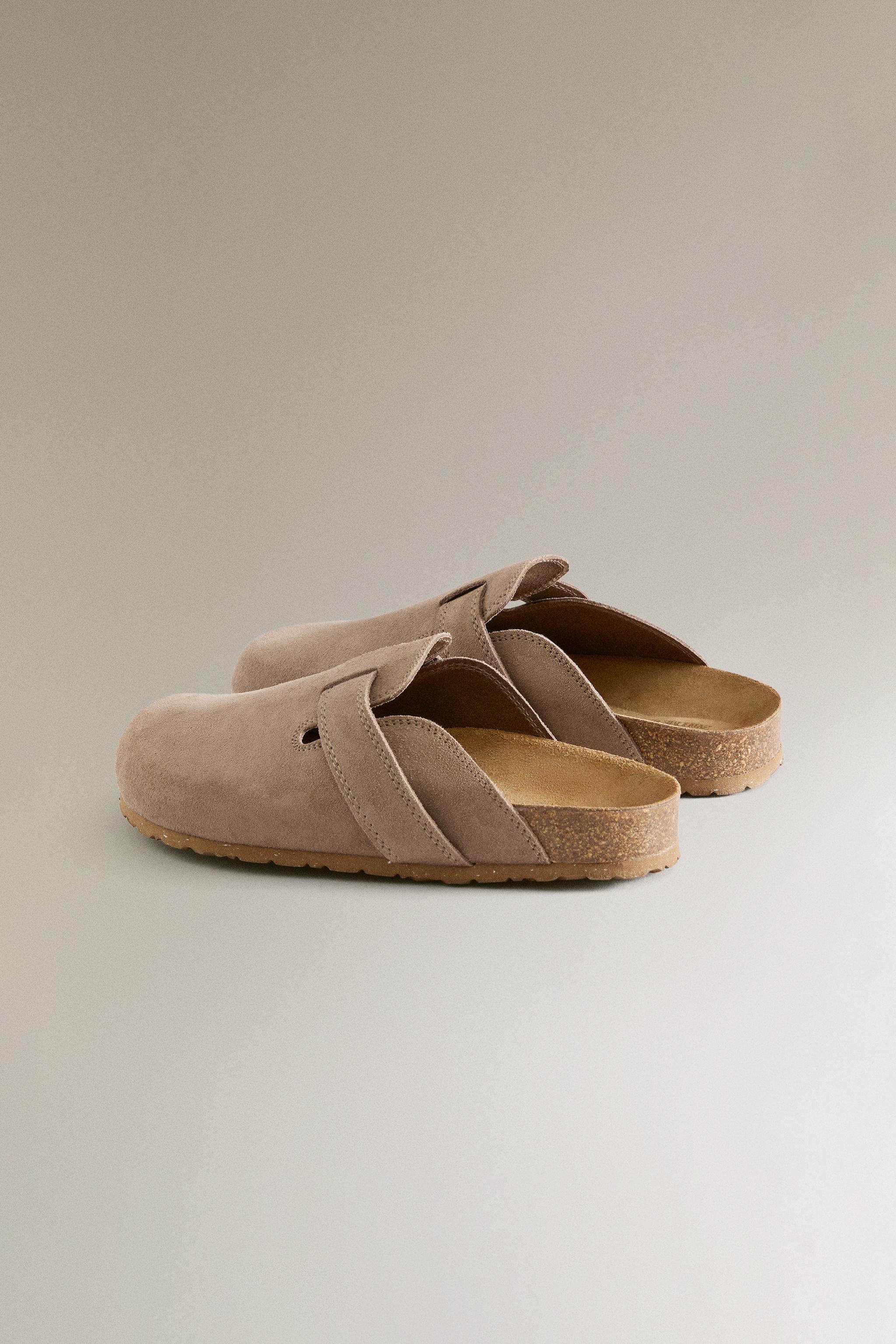 ストラップ レザー クロッグサンダル - グリーン | ZARA Japan