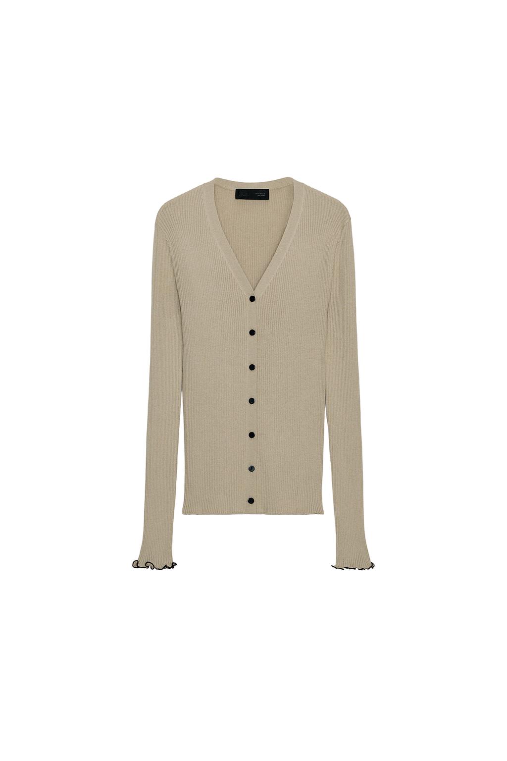 CONTRAST RIB CARDIGAN - image 3
