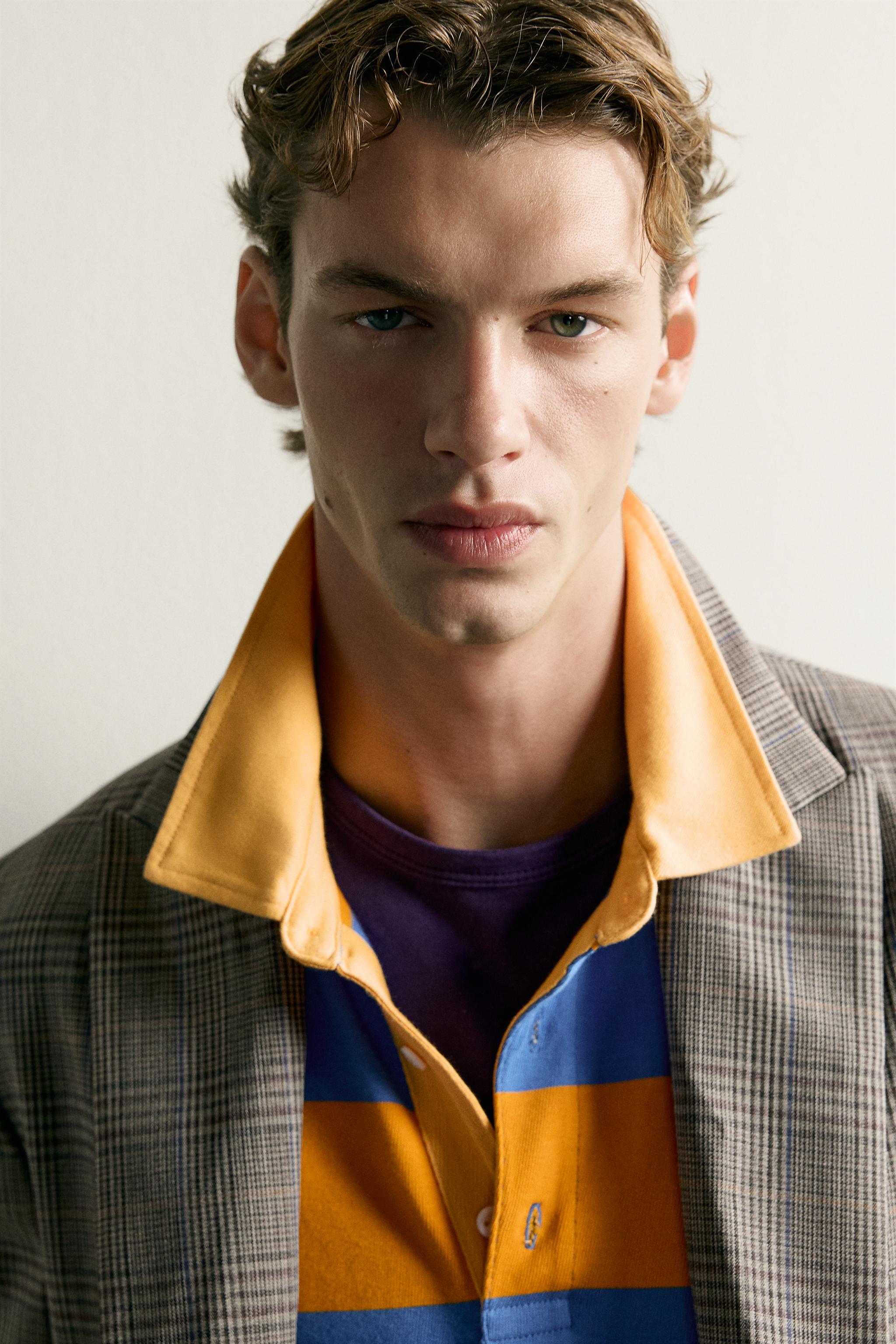100% WOOL RELAXED FIT PLAID BLAZER