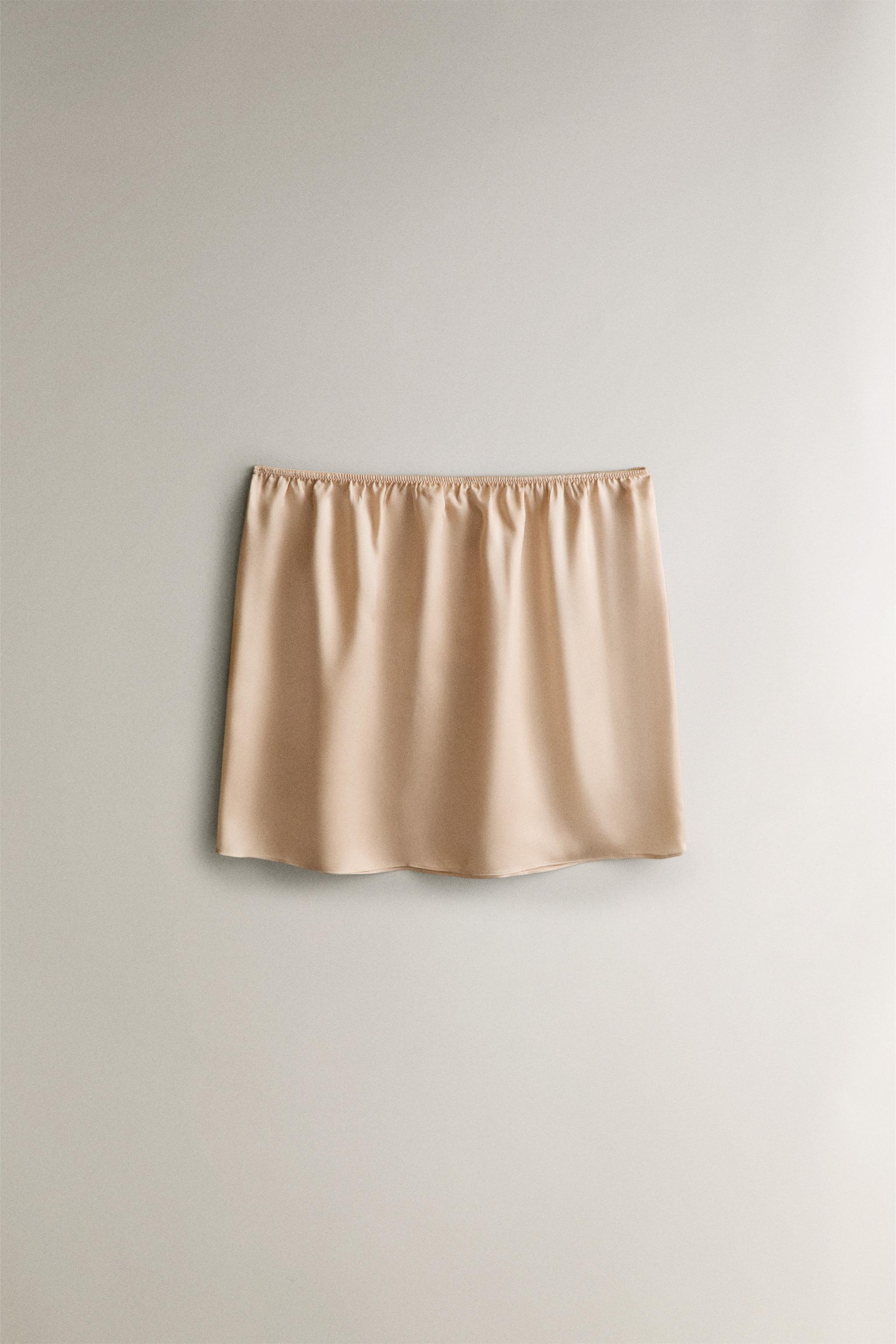 SILK SKIRT — Beige-pink