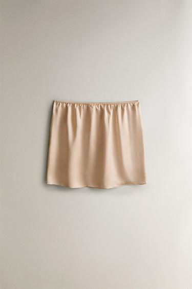 MULBERRY SILK SKIRT - Beige-pink by Zara - Image 0