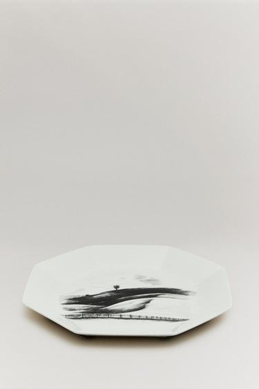 THE SKY OCTOGONAL SERVING PLATE - Білий Zara