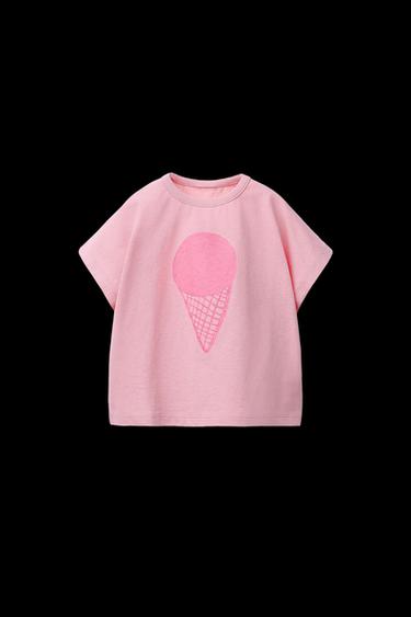 T-SHIRT MIT PRINT - Altrosa von Zara - Bild 0