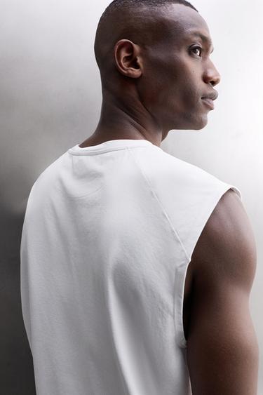 TECHNICAL TANK TOP - White by Zara - Image 4