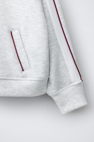 SWEAT ZIPPÉ SPORT - Gris chiné de Zara - Image 3