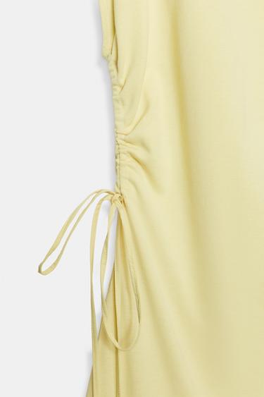 ASYMMETRIC GATHERED DRESS - Yellow by Zara - Image 8