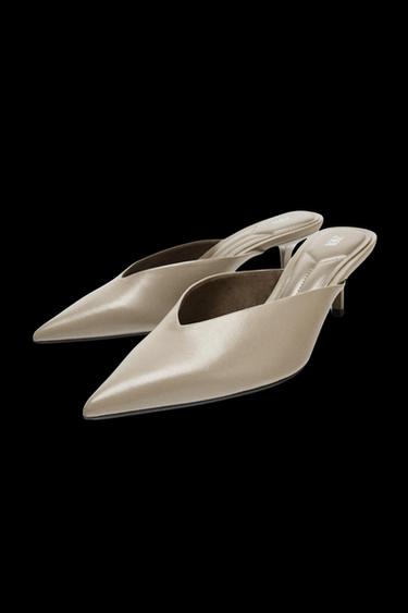 MULE SLINGBACK SHOES - Taupe Grey by Zara