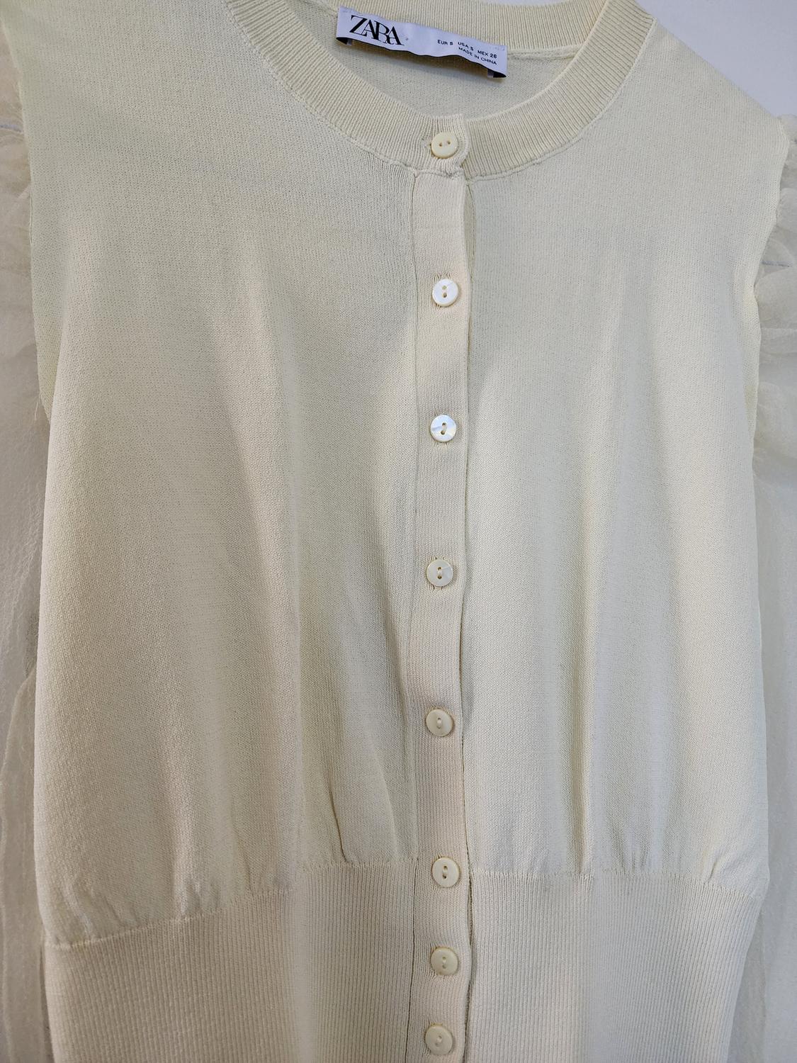 ORGANZA JACKET WITH VOLUMINOUS SLEEVES - Image 2