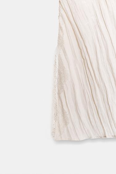 CRINKLE-EFFECT CAMISOLE TOP - Ecru by Zara - Image 8