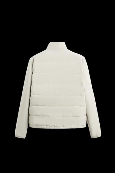 CONTRAST PADDED JACKET - Stone by Zara