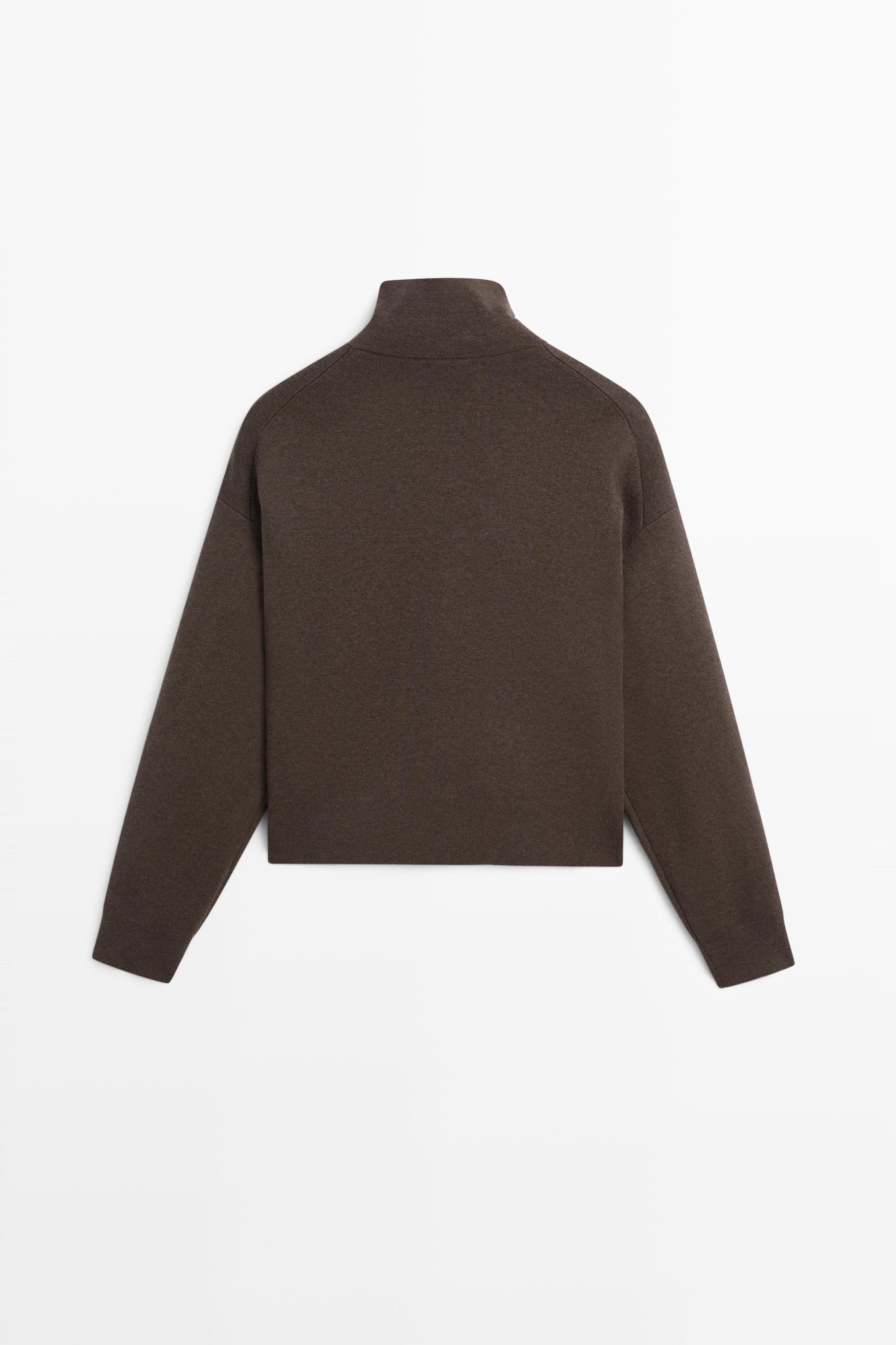 Cardigan en maille à col travaillé