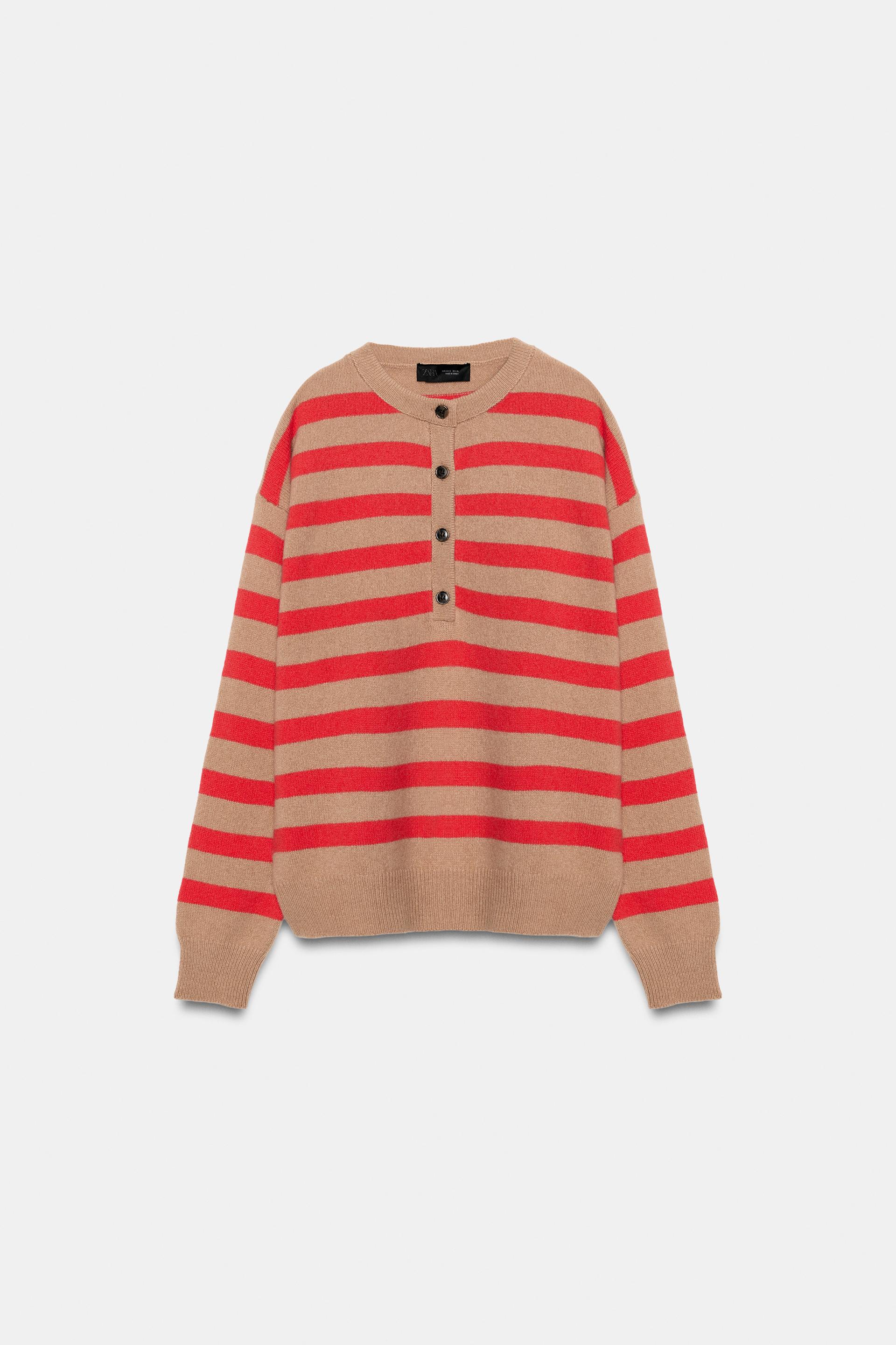 STRIPED WOOL AND CASHMERE SWEATER thumbnail 8