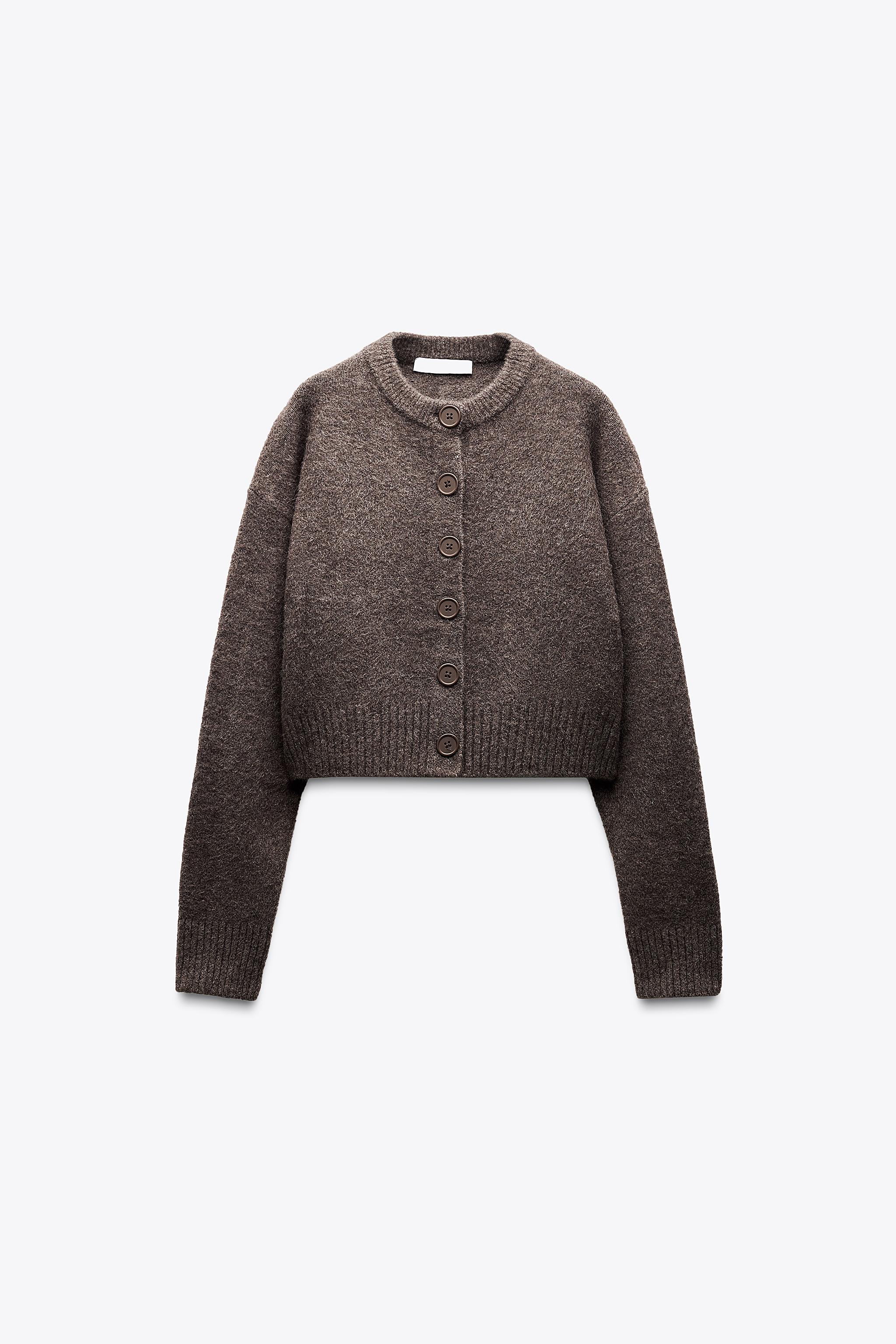 SOFT KNIT CARDIGAN - brown vigore | ZARA United States SOFT KNIT CARDIGAN - brown vigore | ZARA United States
