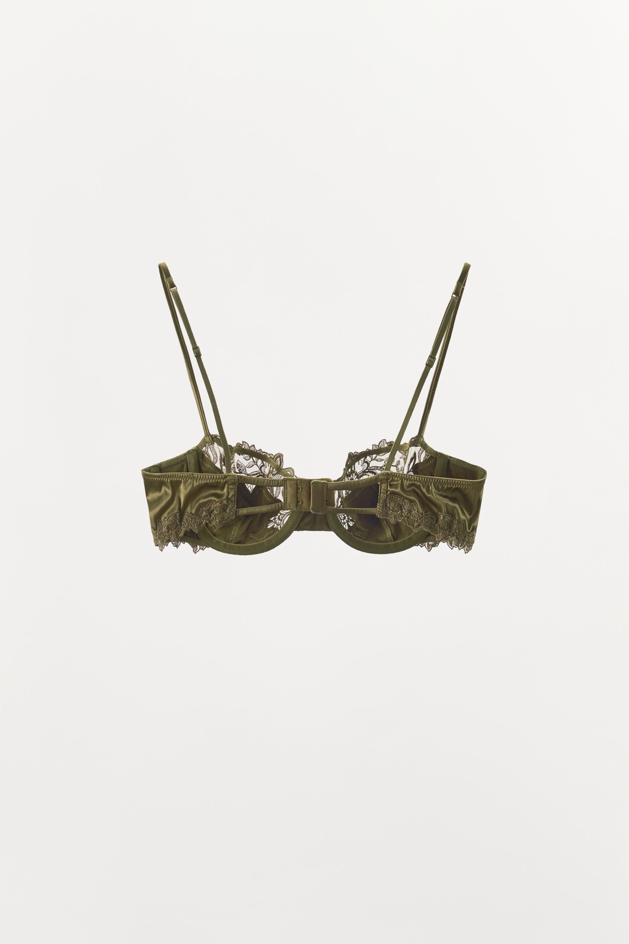 SOUTIEN-GORGE SATINÉ À ARMATURES ET DENTELLE