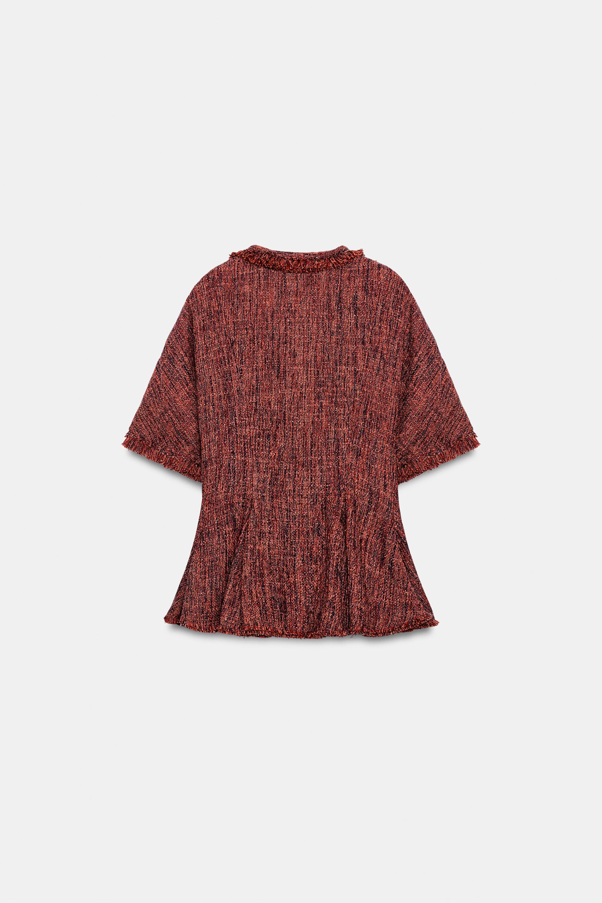 ZW COLLECTION FRINGED PEPLUM TOP