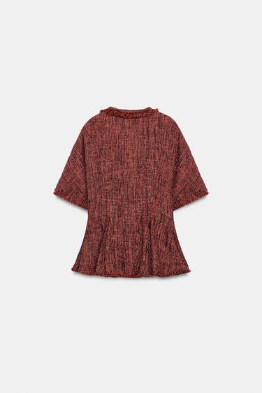 TOP PÉPLUM EFFRANGÉ ZW COLLECTION - Orange de Zara - Image 5