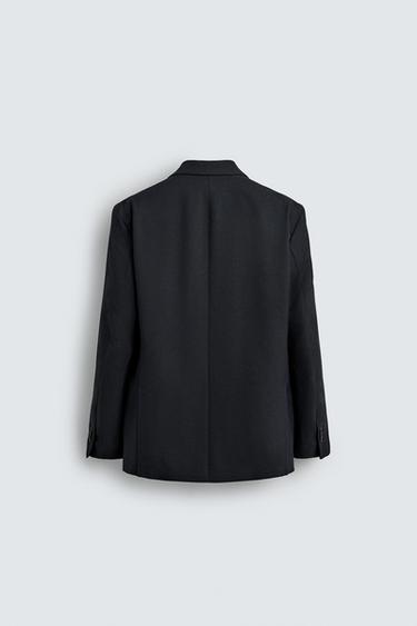 DOUBLE-BREASTED SUIT BLAZER - Navy blue by Zara - Image 7