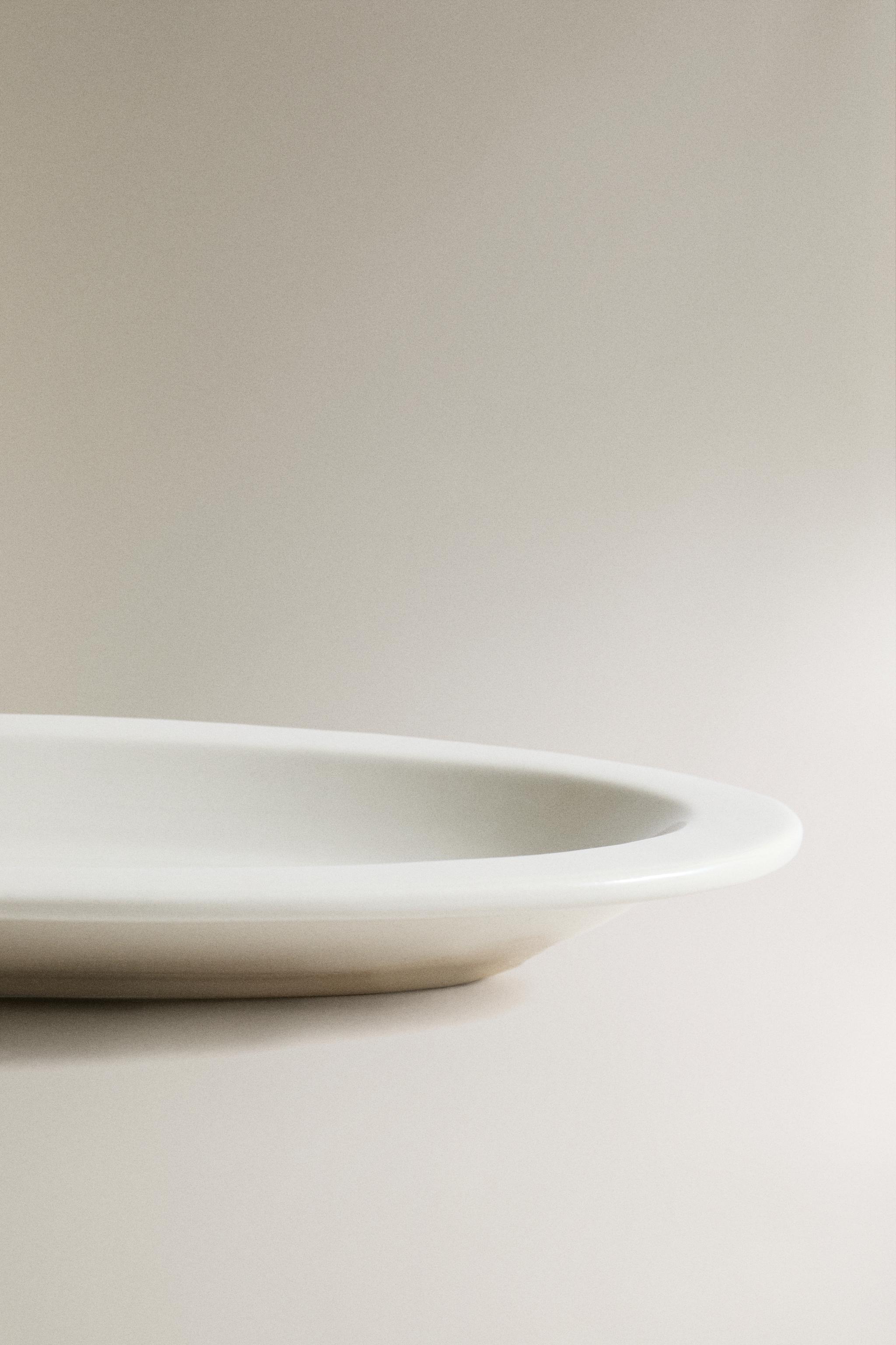 CREAM CERAMIC DECORATIVE TRAY - Cream | ZARA United States