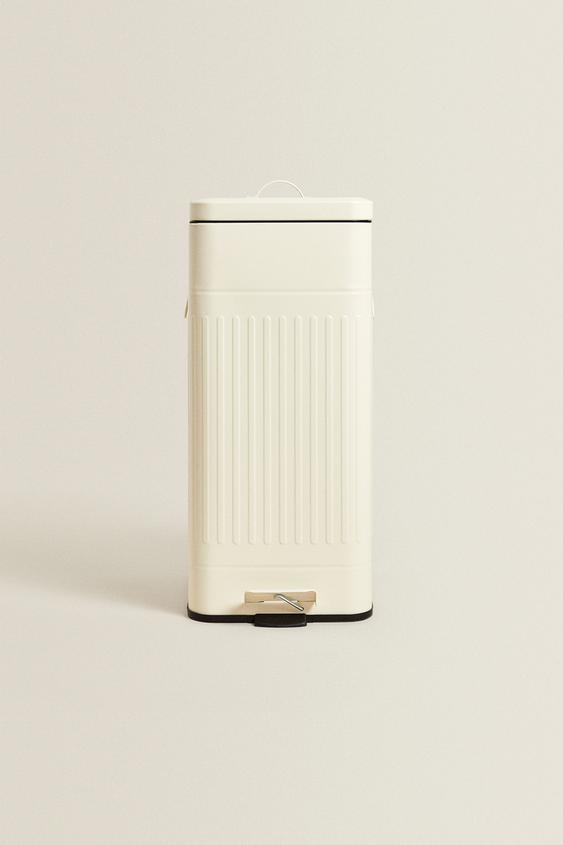 LARGE KITCHEN TRASH CAN Cream ZARA United States