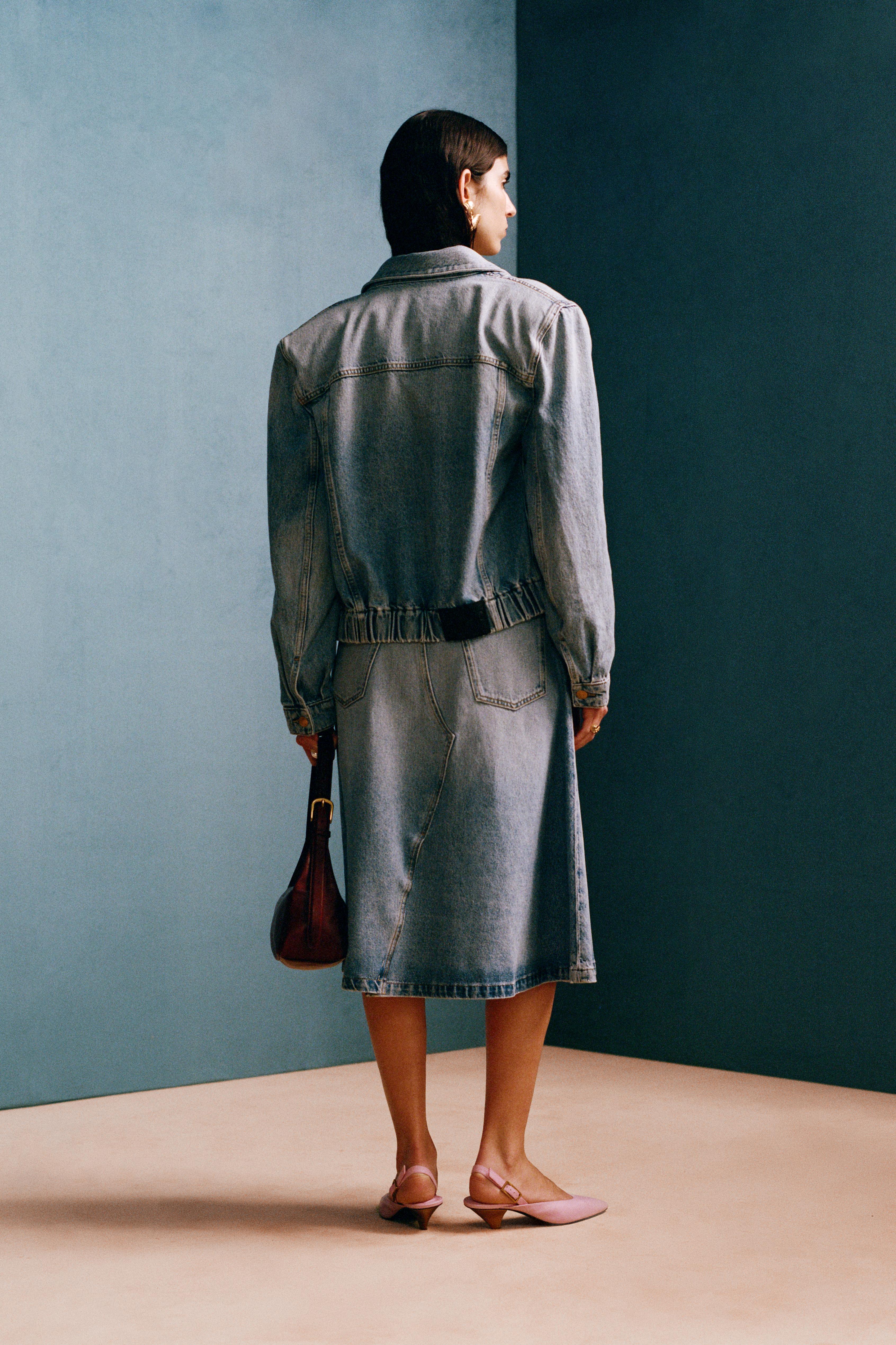 WILLY CHAVARRIA X ZARA DENIM MIDI SKIRT