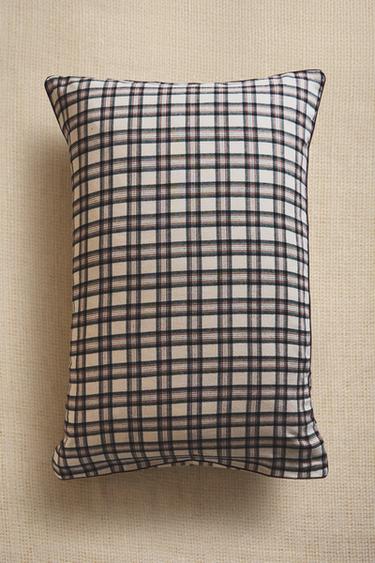 CHILDREN’S CHRISTMAS CHECK FLANNEL PILLOWCASE - Multicoloured by Zara