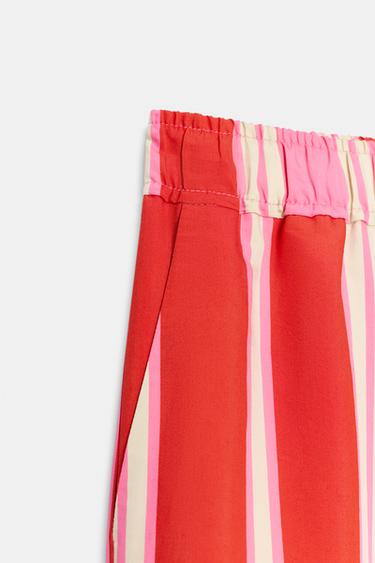 STRIPED WIDE-LEG TROUSERS - Multicoloured by Zara - Image 10