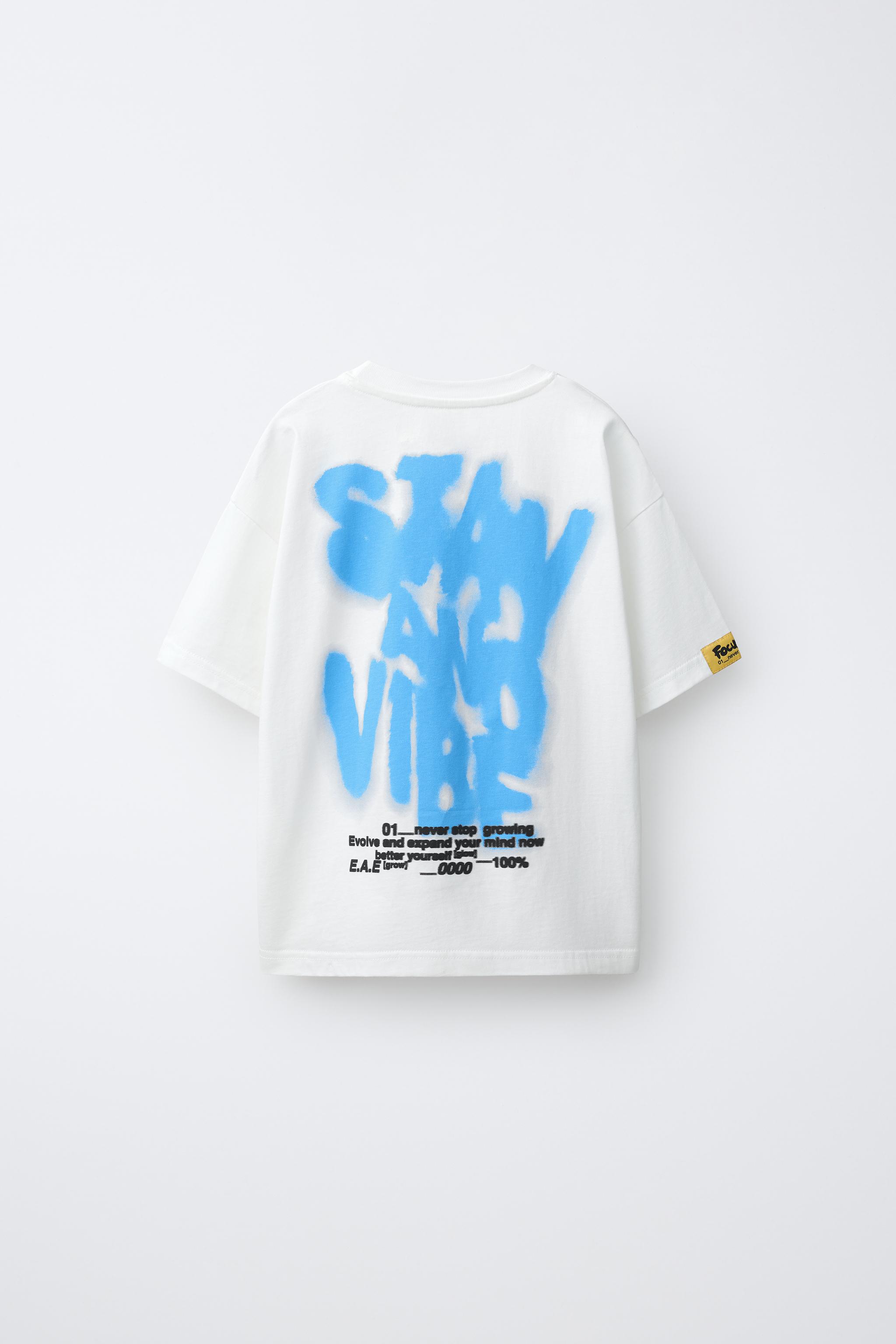 GRAFFITI PRINT T-SHIRT — Oyster-white