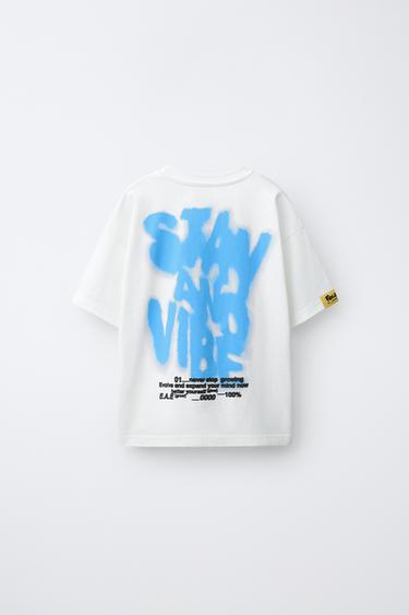 GRAFFITI PRINT T-SHIRT — Oyster-white 2