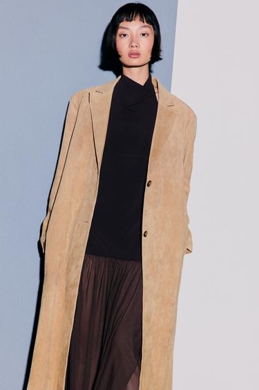 Zara 麂皮外套 ZW COLLECTION LIMITED EDITION - 米色