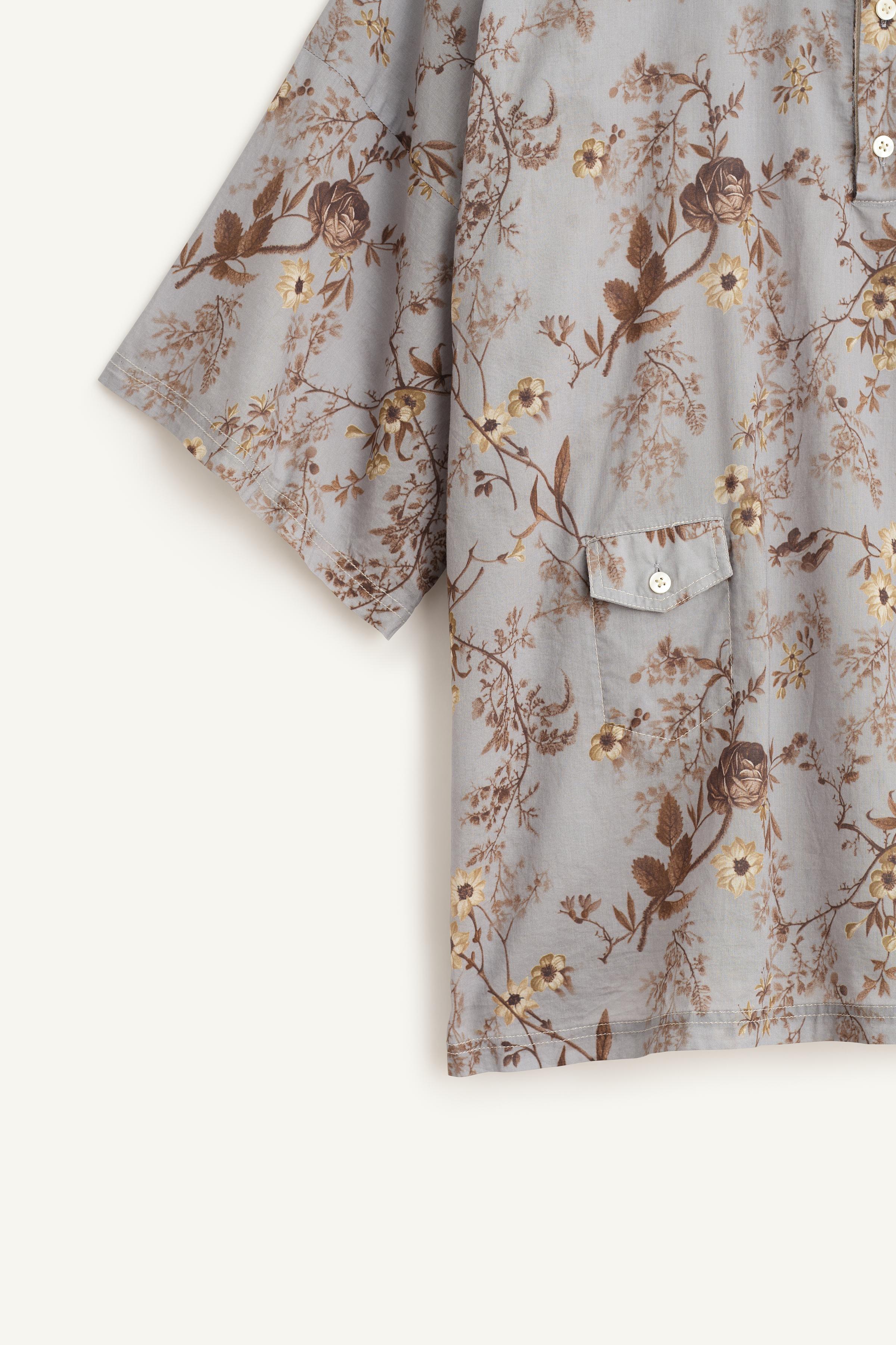 Мужские рубашки Zara CTTN FLWR SHRT — фото 7