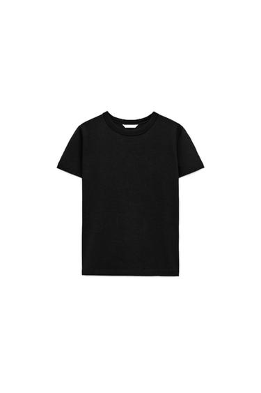 CAMISETA INTERLOCK MANGA CORTA - Negro de Zara