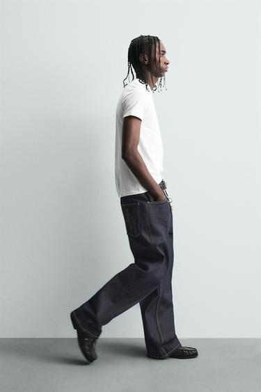 JEAN BAGGY FIT SURPIQÛRES - Indigo de Zara - Image 5