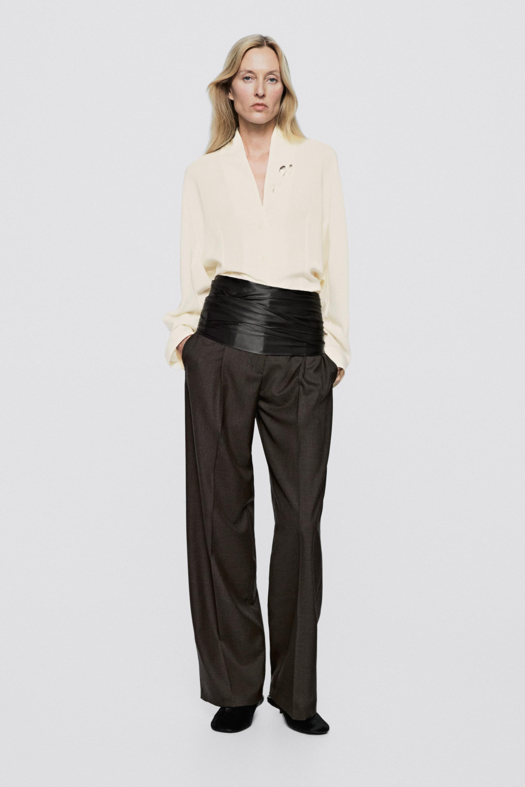 Flowing shirt with tuxedo-style collar detail - LIMITED EDITION