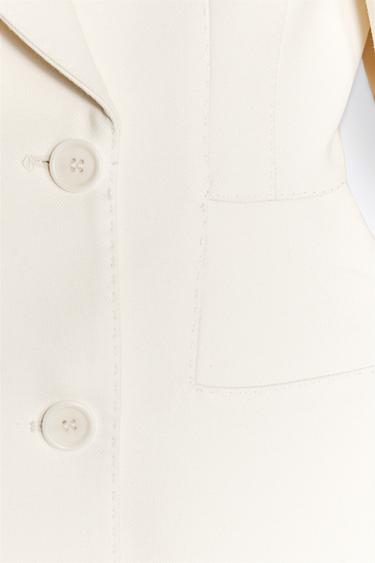 BLAZER CROISÉ ÉPAULETTES ZW COLLECTION - Beige clair de Zara - Image 6