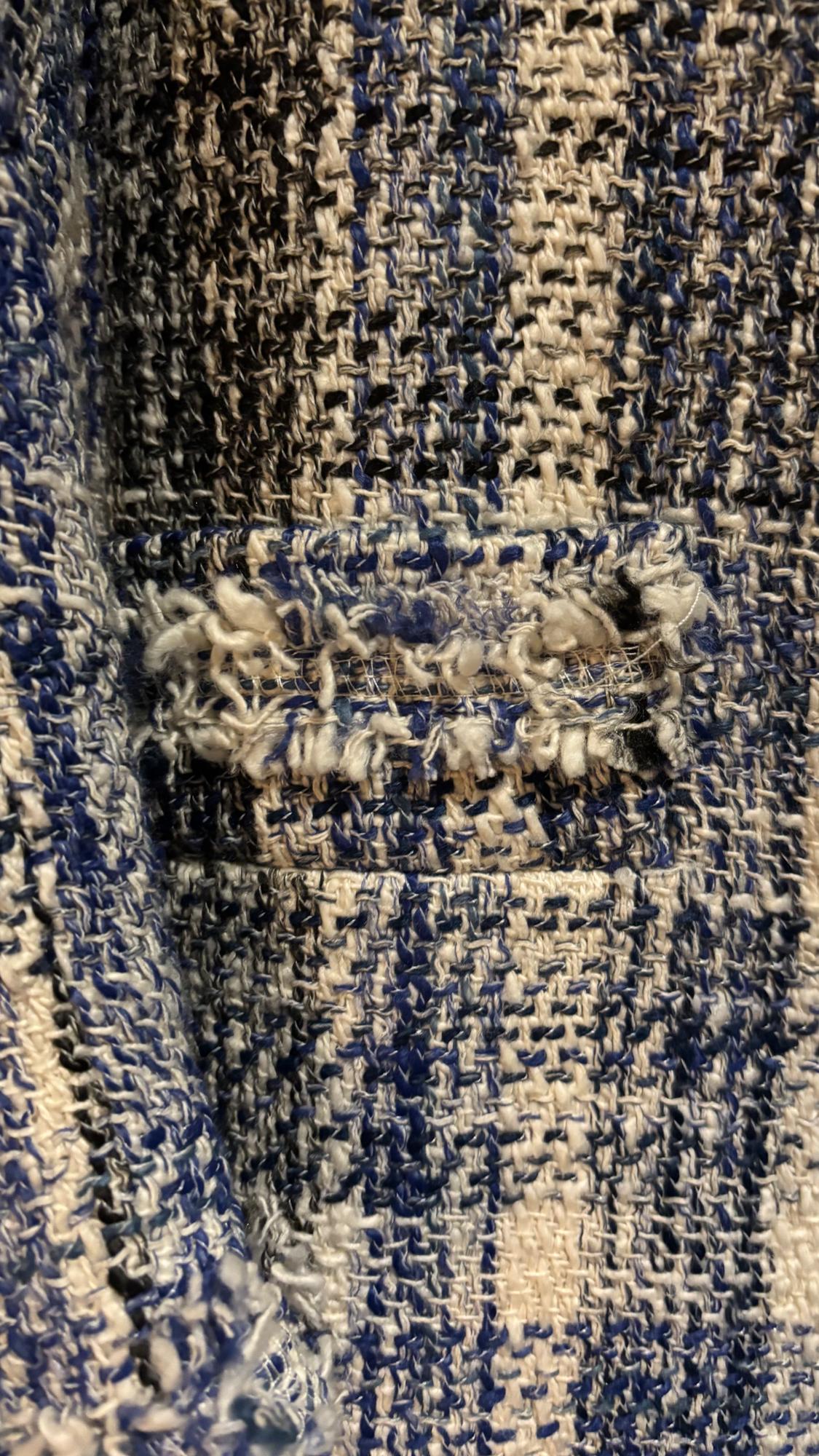 FRAYED CHECKED FROCK COAT - Image 3