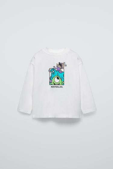 Zara SHIRT WITH RAISED MONSTERS, INC. © DISNEY PIXAR DETAIL - Ecru